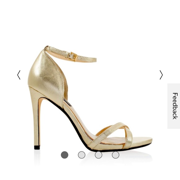 White House Black Market Gold High Heels - Picture 2 of 10